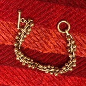 Silpada Sterling Silver DNA Ball Link Toggle Clasp Bracelet Retired